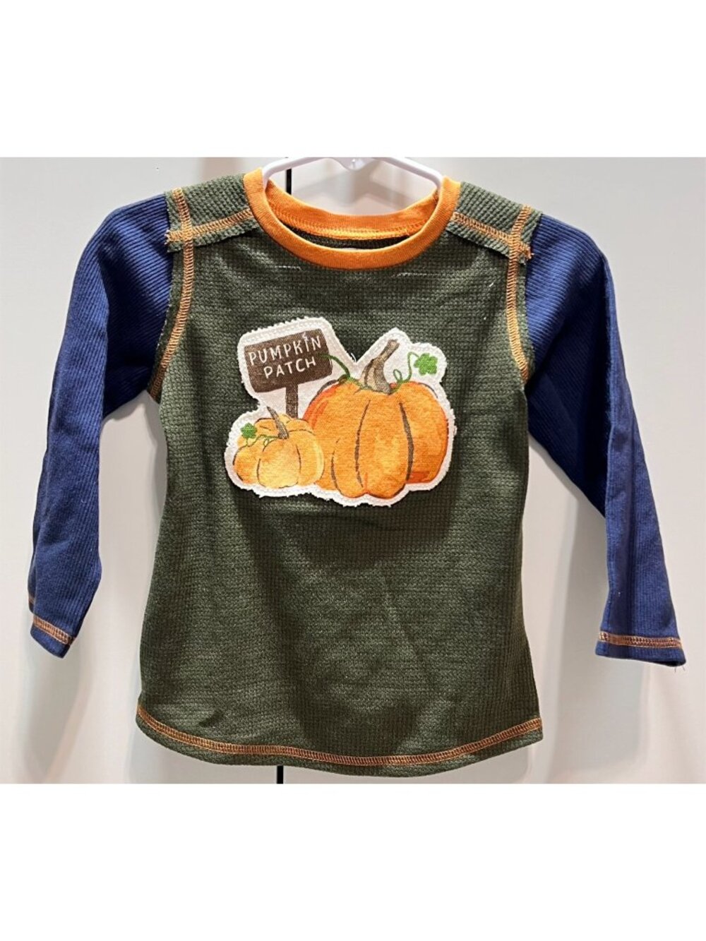 Mud Pie 12m 18m NWT Pumpkin Patch Green shirt applique Halloween Thanksgiving